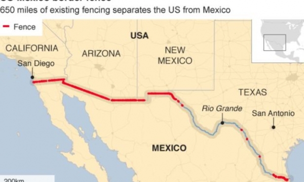 Tổng thống Trump hoãn ngân sách xây tường biên giới Mỹ - Mexico