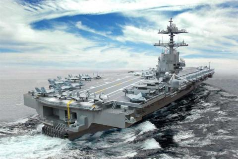 Hải quân Mỹ nhận siêu tàu sân bay USS Gerald R.Ford 12,9 tỉ USD