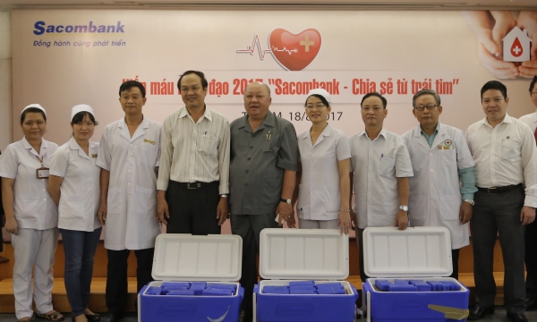 Sacombank khởi động chương trình hiến máu 'Chia sẻ từ trái tim 2017'