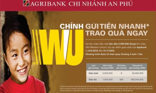 Agribank: Western Union đã trả tiền 'thất lạc'  vì thiện chí với khách hàng?