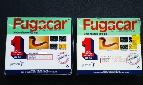 Phân biệt thuốc tẩy giun Fugacar thật giả