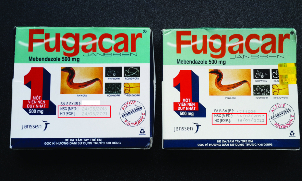 Phân biệt thuốc tẩy giun Fugacar thật giả