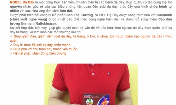 Sao Thái Dương quảng cáo 'phù phép' thực phẩm chức năng thành thuốc?