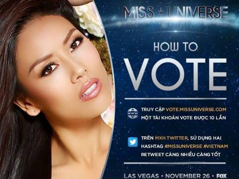 Cách thức bình chọn cho Á hậu Nguyễn Thị Loan tại Miss Universe 2017