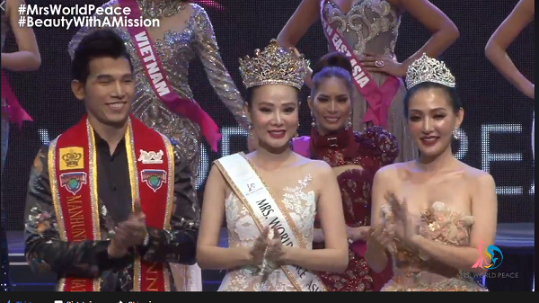 Dương Yến Ngọc đoạt danh hiệu Hoa hậu Quý bà Hòa bình Châu Á 2017