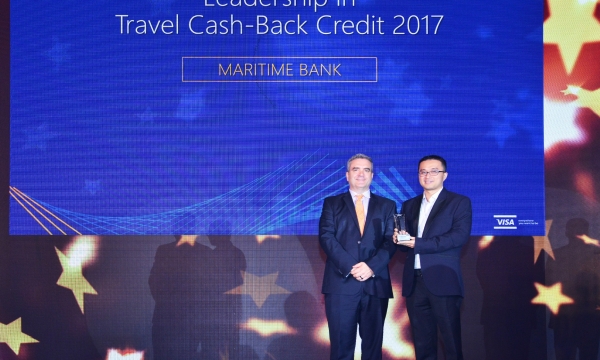 Maritime Bank nhận giải thưởng Thẻ tín dụng du lịch hoàn tiền tốt nhất Việt Nam