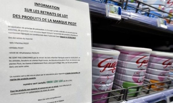 Pháp: Sữa nhiễm khuẩn salmonella “ảnh hưởng đến 83 nước”