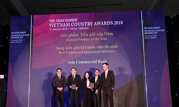 ACB nhận hai giải thưởng của The Asian Banker