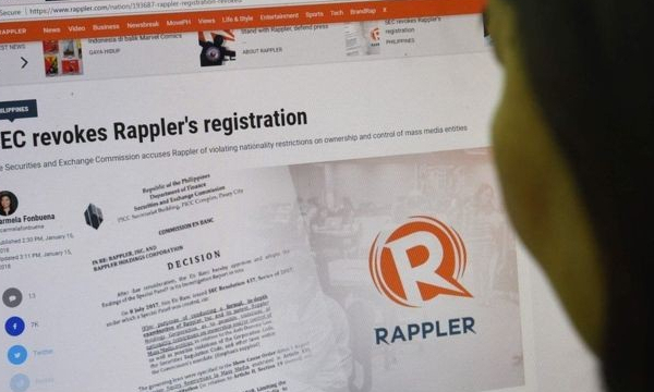 Philippines thu hồi giấy phép trang tin Rappler vì vi phạm Hiến pháp