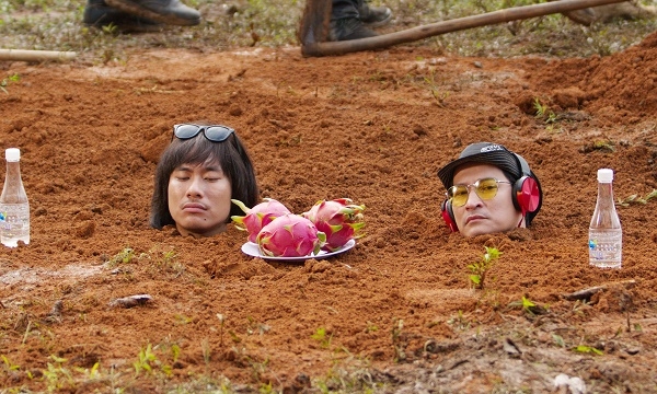 Lý Hải mạo hiểm chôn sống Kiều Minh Tuấn và Huy Khánh trong phim Lật mặt 3