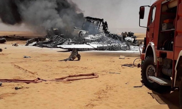 Lybia: Máy bay quân sự rơi ngay sau khi cất cánh, 3 người chết, 1 nguy kịch