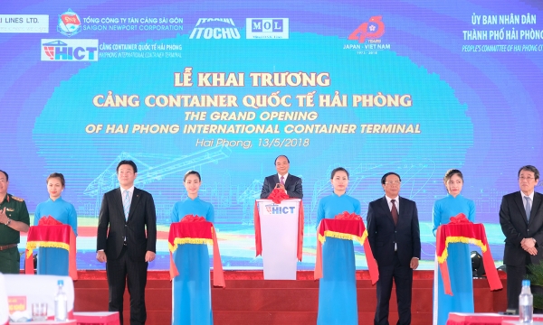 Thủ tướng Nguyễn Xuân Phúc  dự lễ khai trương Cảng container quốc tế Hải Phòng