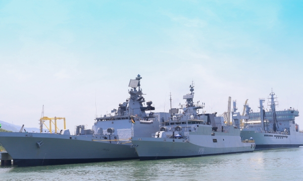 Ba tàu Hải quân Ấn Độ cập Cảng Tiên Sa trong chuyến thăm Đà Nẵng