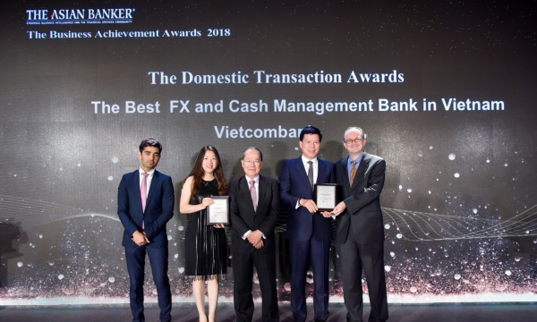 Vietcombank được The Asian Banker trao tặng 2 giải thưởng
