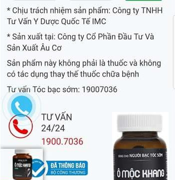 Cty ONA Việt Nam coi thường pháp luật, biến tấu thực phẩm chức năng Ô mộc khang thành thuốc 