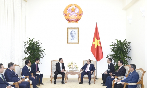 Thủ tướng Nguyễn Xuân Phúc tiếp Tổng Lãnh sự Danh dự Việt Nam và đoàn doanh nghiệp Hàn Quốc