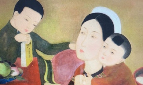 Bức tranh “La Famille” của Lê Phổ bán với giá gần 750.000 USD  