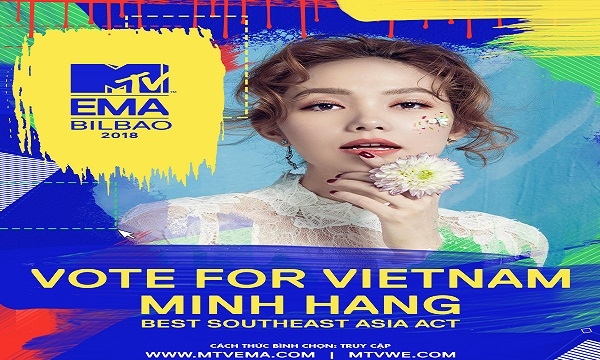 Minh Hằng sẽ đại diện cho MTV Vietnam tranh tài tại MTV EMA 2018