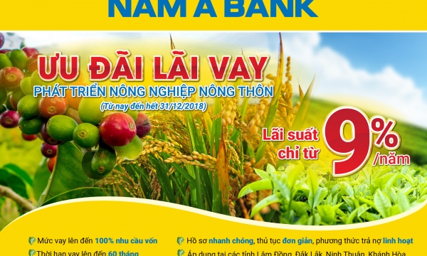 Nam A Bank ưu đãi lãi vay cho khách hàng khu vực miền Trung