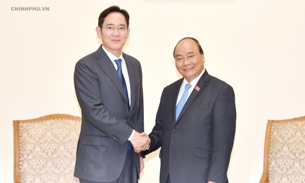 Thủ tướng tiếp ông Lee Jae Yong, Phó Chủ tịch Tập đoàn Samsung 