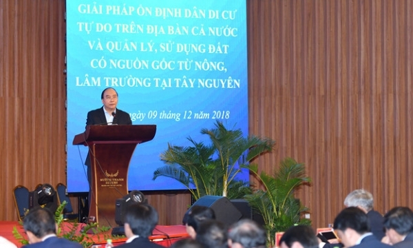 Thủ tướng Nguyễn Xuân Phúc: Phấn đấu đến năm 2025 cơ bản không còn tình trạng dân di cư tự do 