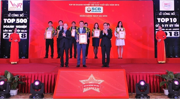 SCB lọt vào top 50 doanh nghiệp xuất sắc nhất Việt Nam 2018