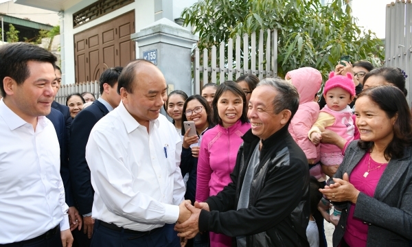 Thủ tướng Nguyễn Xuân Phúc làm việc với lãnh đạo chủ chốt tỉnh Thái Bình