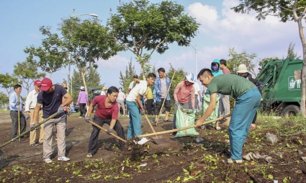 Hơn 2.000 người tham gia làm sạch môi trường biển Đà Nẵng