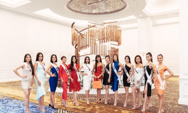 Top 60 Hoa hậu Hoàn vũ được trao sash trong ngày đầu tập trung