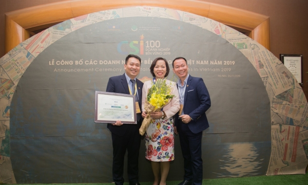 PNJ lần thứ 4 liên tiếp được vinh danh top 10 doanh nghiệp phát triển bền vững Việt Nam 2019