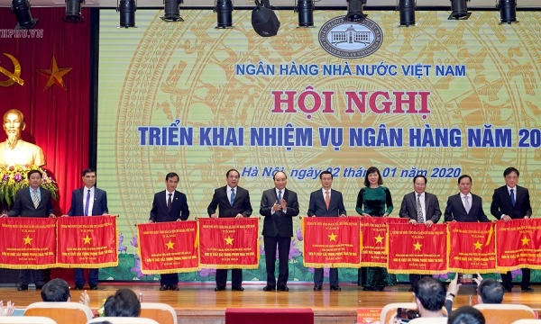 Thủ tướng Nguyễn Xuân Phúc dự Hội nghị triển khai nhiệm vụ ngân hàng năm 2020.