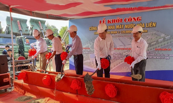 Đà Nẵng: Chính thức khởi công nhà máy nước Hòa Liên