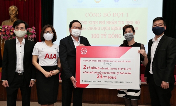 AIA Việt Nam đồng hành cùng đội ngũ y bác sĩ chống dịch Covid-19
