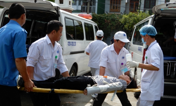 Ngành Y tế Đà Nẵng diễn tập tình huống cấp cứu phục vụ APEC