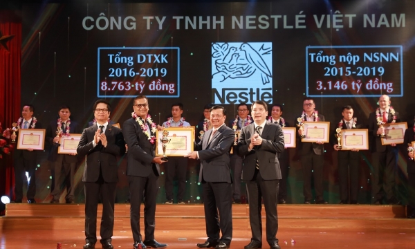 Nestlé được Bộ Tài chính vinh danh đơn vị nộp thuế tiêu biểu