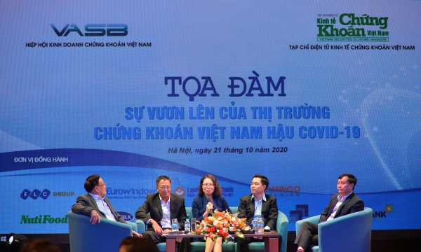 Tọa đàm với chủ đề “Sự vươn lên của thị trường chứng khoán Việt Nam hậu Covid-19”.