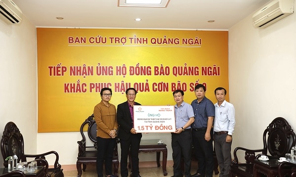 Tập đoàn Hưng Thịnh ủng hộ 3 tỷ đồng hỗ trợ đồng bào bị thiệt hại do bão số 9 tại tỉnh Quảng Nam và Quảng Ngãi
