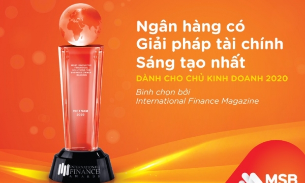 MSB nhận giải thưởng quốc tế cho gói tài khoản M-Business