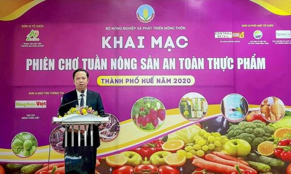 Khai mạc 'Phiên chợ Tuần nông sản an toàn thực phẩm năm 2020' tại Huế