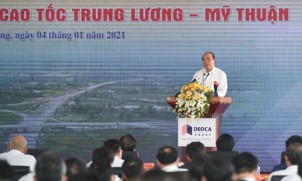 Thủ tướng dự lễ khởi công cao tốc Mỹ Thuận - Cần Thơ và lễ thông tuyến kỹ thuật cao tốc Trung Lương - Mỹ Thuận