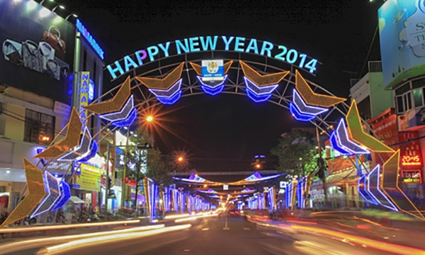 Đà Nẵng: Trang trí đường hoa và điện chiếu sáng phục vụ Tết Tân Sửu 2021