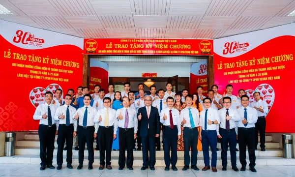 Vedan Việt Nam tri ân 139 nhân viên gắn bó 20 - 25 năm