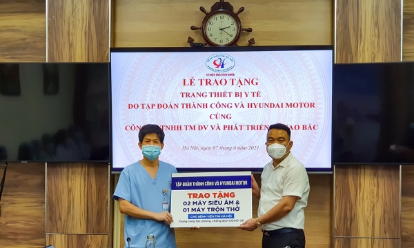 Tập đoàn Thành Công và Hyundai Motor trao tặng thiết bị Y tế cho Bệnh viện Tim Hà Nội