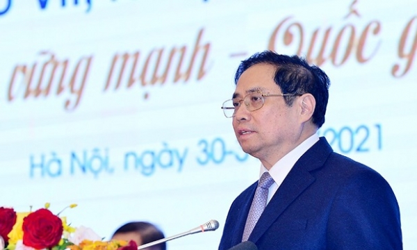 Thủ tướng Phạm Minh Chính yêu cầu VCCI phát huy sức mạnh tổng lực của cộng đồng doanh nghiệp