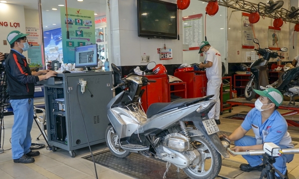 Đà Nẵng: Thí điểm kiểm soát khí thải xe mô tô, xe gắn máy trên địa bàn