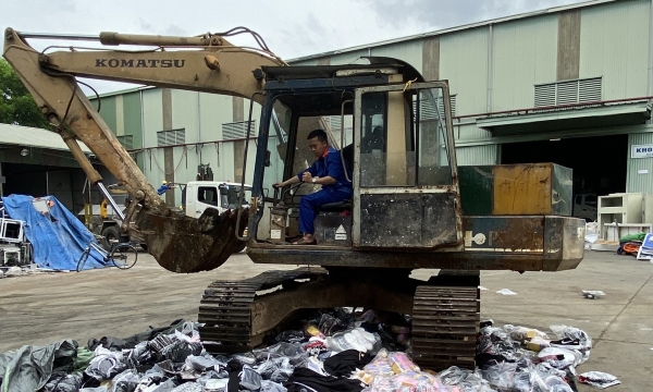 Bắc Ninh: Tiêu hủy hơn 20.000 sản phẩm hàng hóa giả mạo nhãn hiệu