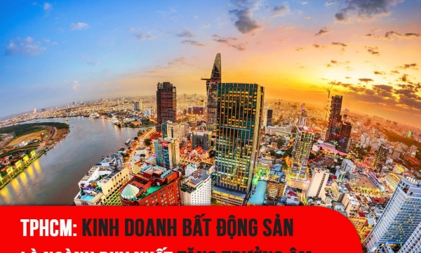 TP Hồ Chí Minh: Kinh doanh bất động sản là ngành duy nhất tăng trưởng âm