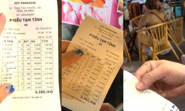 Một nhà hàng du thuyền tại Đà Nẵng công khai xin lỗi vì phục vụ chậm, tính tiền sai