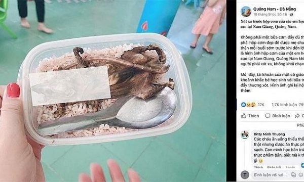 Vụ học sinh ăn cơm với thịt chuột là sai sự thật, bức ảnh có từ 3 năm trước