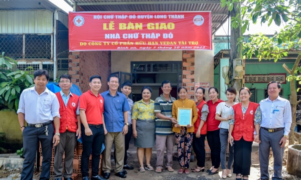 Vedan Việt Nam tiếp tục trao “nhà Chữ Thập đỏ” tại huyện Long thành tỉnh Đồng Nai